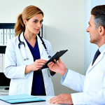 **

"A professional female doctor in a modest white coat, consulting with a fully clothed patient in a bright, modern clinic, appropriate attire, safe for work, perfect anatomy, natural proportions, professional setting, family-friendly, high quality"

**