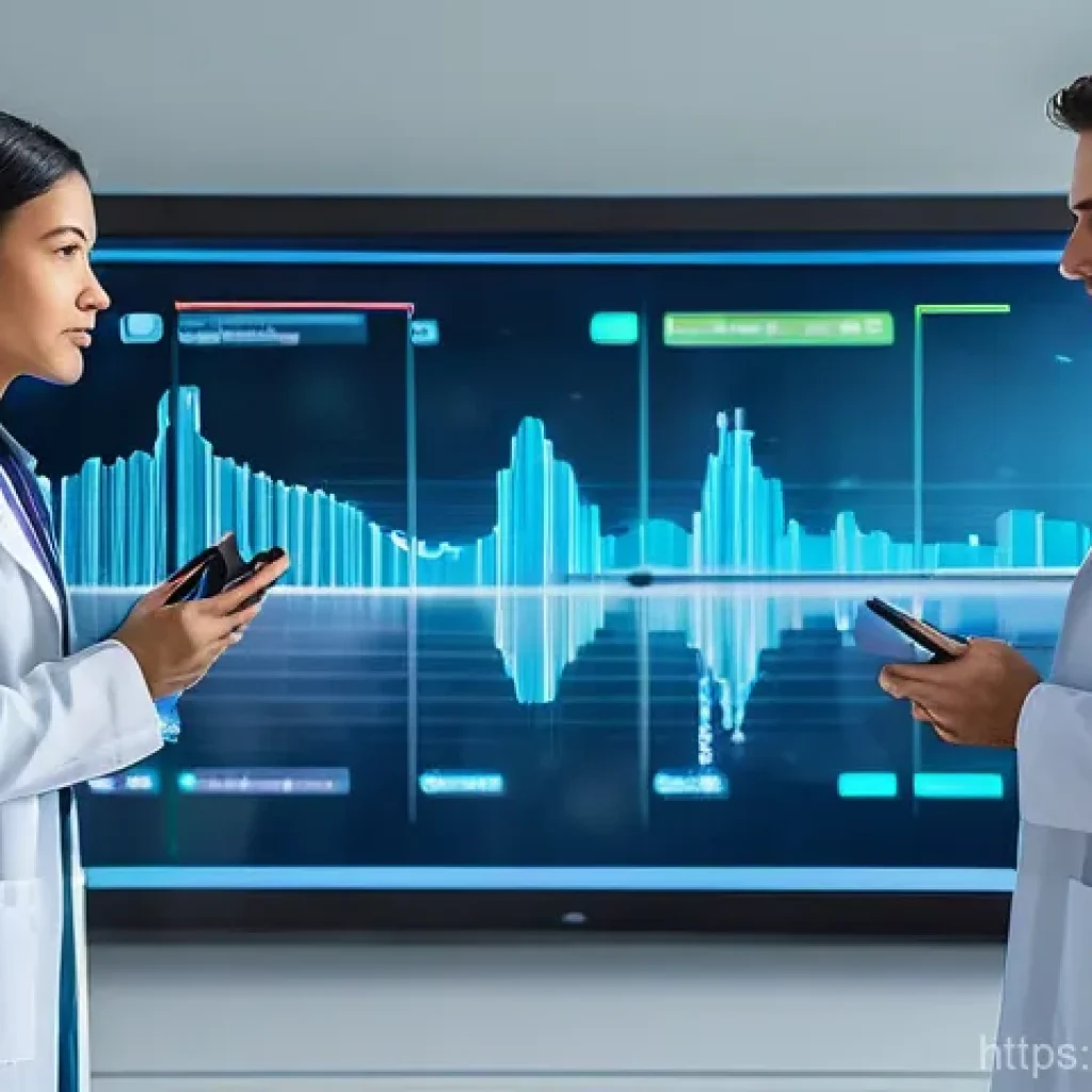 조울증 치료 최신 기술 - Prompt 1: A futuristic medical consultation room where a doctor, dressed in a clean, modern lab coat...