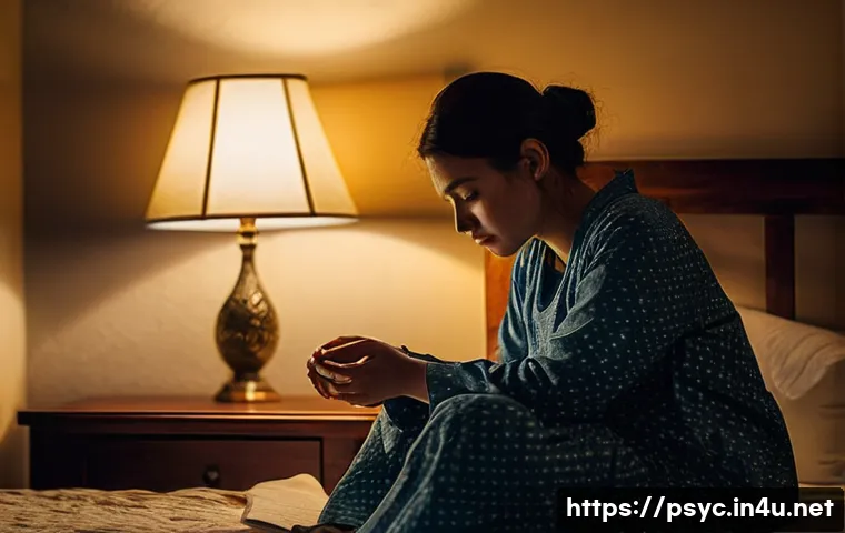 불안장애 치료 기간 - **Prompt:** A person, appearing to be in their late 20s to early 40s, sits on the edge of a bed in a...